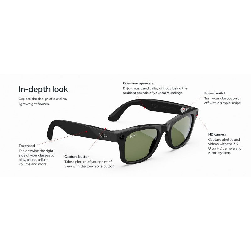Ray-Ban Meta (Gen 2) Wayfarer Smart Glasses | Iconic Style Meets Next-Gen Meta AI Technology