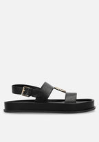 Polo Stone Moulded Trim Sandals Black