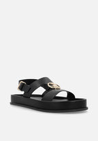 Polo Stone Moulded Trim Sandals Black