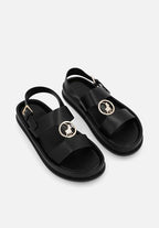 Polo Stone Moulded Trim Sandals Black