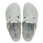 Birkenstock Boston buckle suede clogs