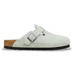 Birkenstock Boston buckle suede clogs