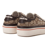 Brown Coach Citysole Platform Jacquard Sneakers