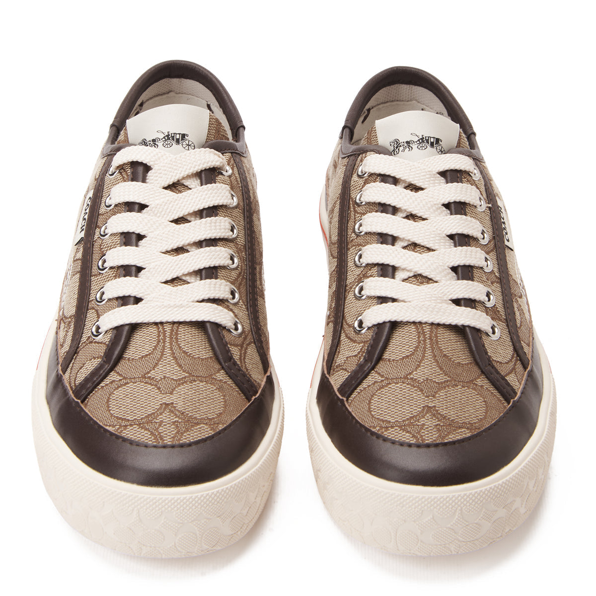 Brown Coach Citysole Platform Jacquard Sneakers