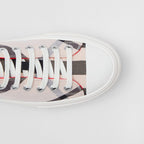 Burberry Check Cotton Sneakers Fully Boxed