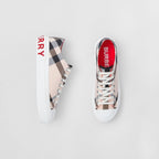 Burberry Check Cotton Sneakers Fully Boxed