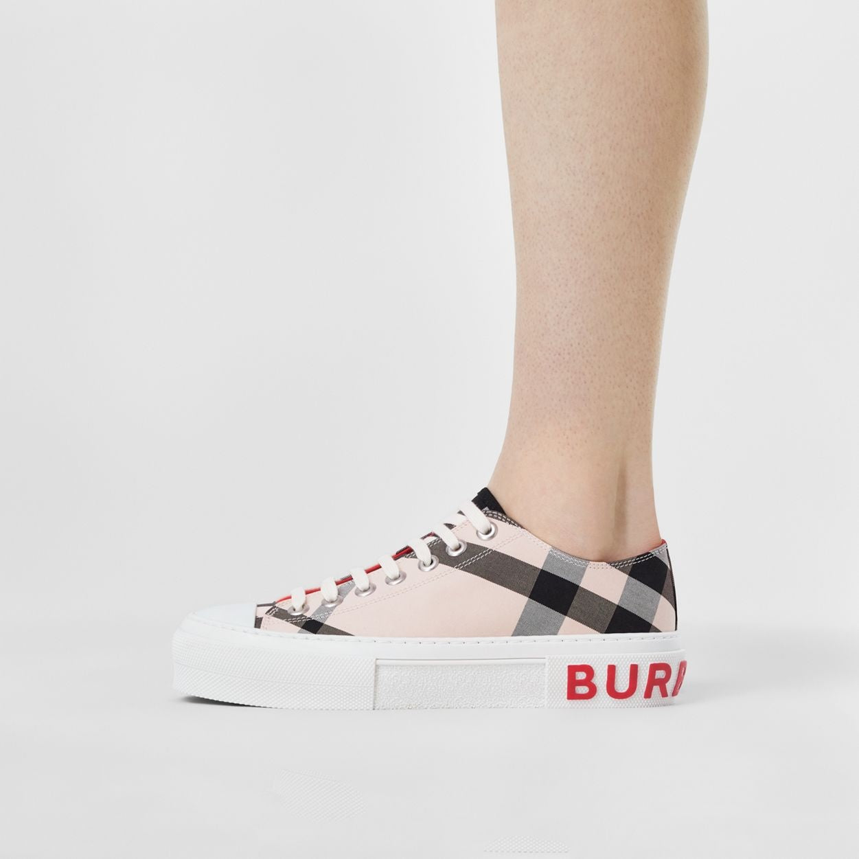 Burberry Check Cotton Sneakers Fully Boxed