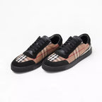 Burberry Vintage Check Cotton and Suede Sneakers
