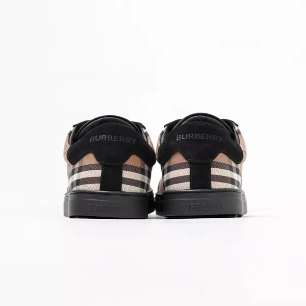 Burberry Vintage Check Cotton and Suede Sneakers