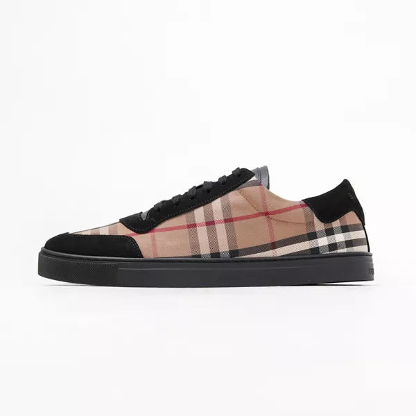 Burberry Vintage Check Cotton and Suede Sneakers