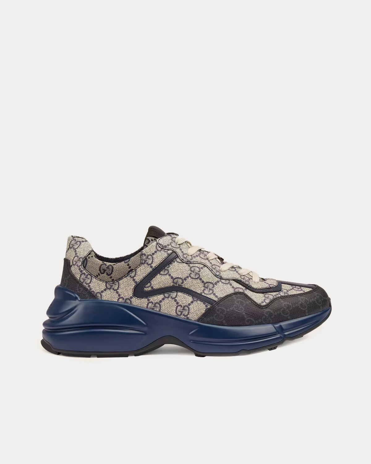 Gucci - Rhyton GG Supreme Beige / Blue Low Top Sneakers