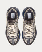 Gucci - Rhyton GG Supreme Beige / Blue Low Top Sneakers