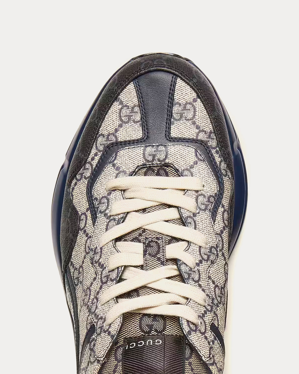 Gucci - Rhyton GG Supreme Beige / Blue Low Top Sneakers