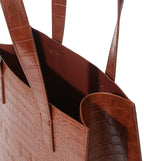 Ted Baker Brown Croc Detail Large Icon Bag