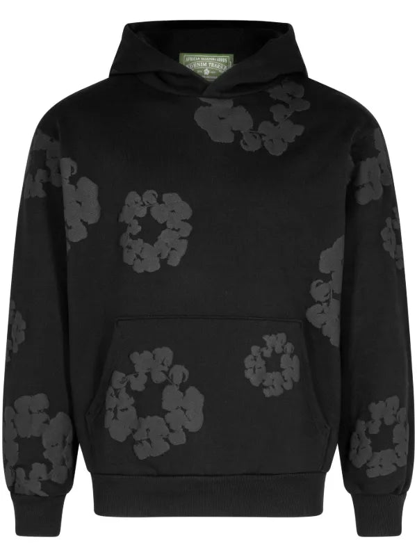 Denim Tears Wreath-Print “Black” hoodie